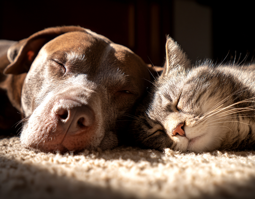 Cão e gato juntos